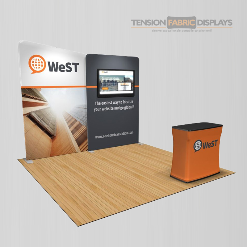 stand 3x3 tension fabric displays textil