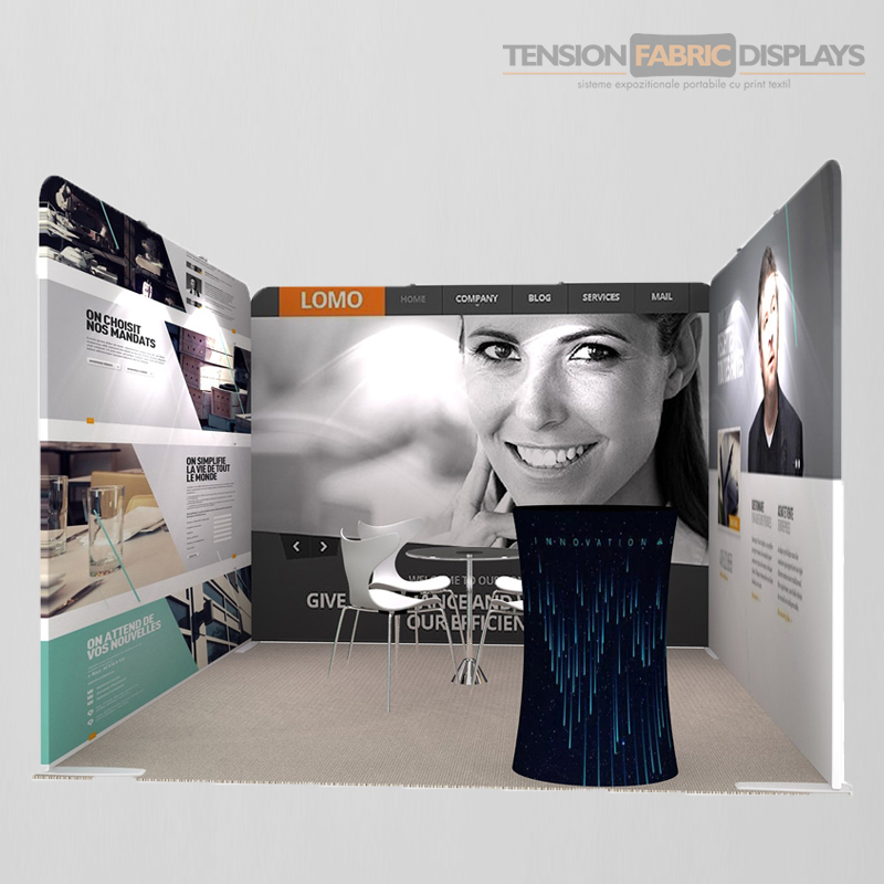 stand 3x3 tension fabric displays textil
